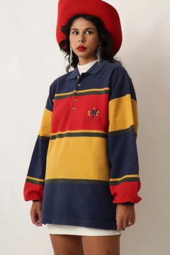 Blusa esportiva ampla bicolor - comprar online