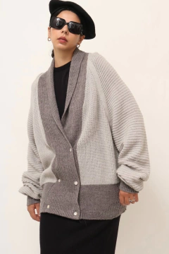 Cardigan cinza amplo 80´s vintage - loja online