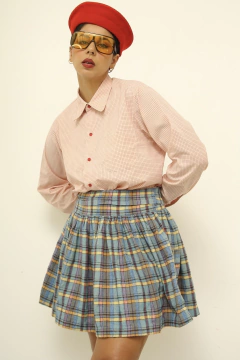 Camisa rosa manga longa vintage - Capichó Brechó