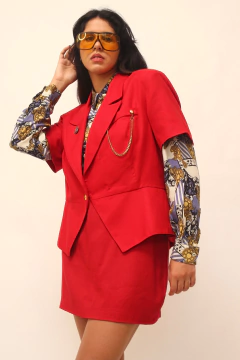 Imagem do Blazer vermelho manga curta Evan Picone