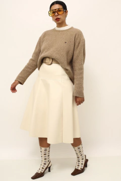 Pulôver polo vintage marrom - comprar online