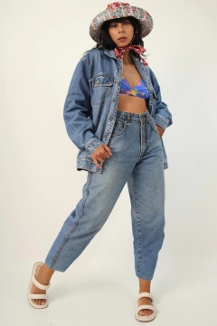 Jaqueta jeans azul classica vintage - loja online