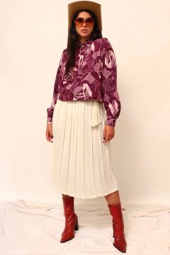 Camisa roxa pala barra estampa - comprar online