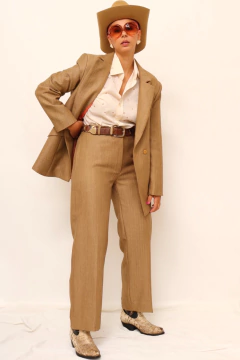 Imagem do Conjunto alfaiataria bege Blazer + Calça