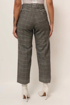 Imagem do calça xadrez cintura alta vintage