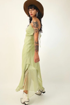 vestido verde forrado 90’s vintage - loja online
