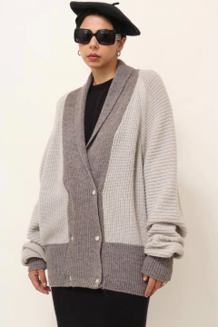 Cardigan cinza amplo 80´s vintage na internet
