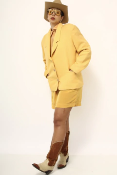 Blazer amarelo ombreira vintage - loja online