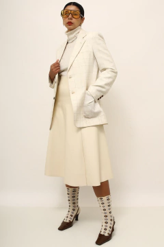 Imagem do Blazer branco xadrez vintage