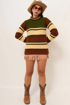 tricot listras bem grosso vintage