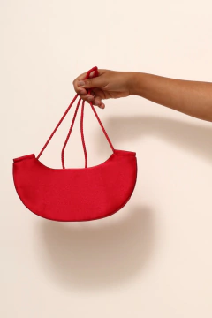 Bolsa festa cetim vermelha