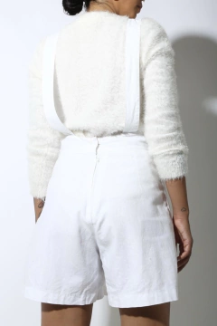 Macaquinho saia linho branco vintage original   na internet