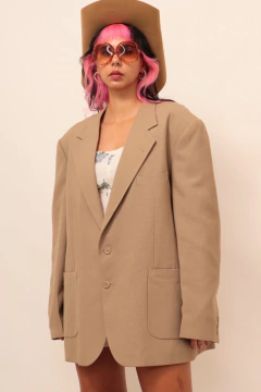 Blazer bege ombreira ruchelle vintage - loja online
