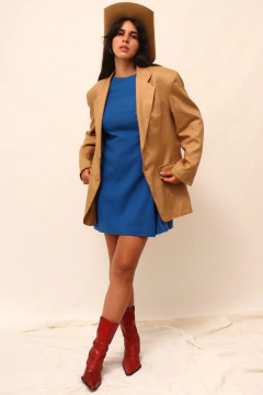 Blazer 100% linho bege classico forrado