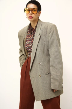 Blazer xadrez camelo Square na internet