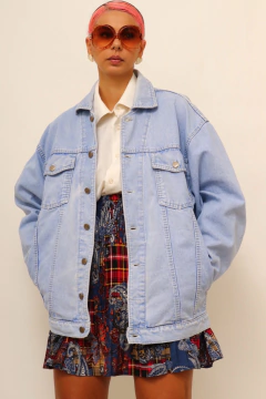 Jaqueta jeans classica azul vintage
