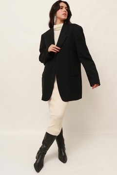Imagem do Blazer preto forrado vintage over