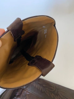 bota western marrom 39 couro vintage - Capichó Brechó