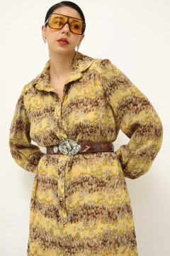 Vestido estampado ATELIE PARISIENSE - Capichó Brechó