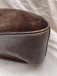 Bolsa GUCCI BAMBOO couro marrom