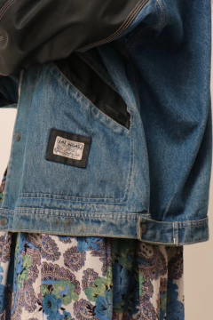 Jaqueta jeans co couro fake cowboy LAS VEGAS JOE