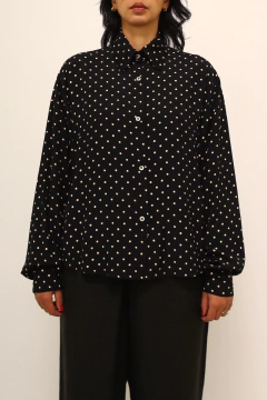 Camisa poa manga longa vintage