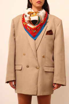 Lenço estampa cavalos vintage - Capichó Brechó