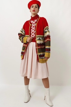 Imagem do Cardigan vermelho recortes color 90´s kids
