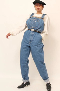 Imagem do jardineira jeans LEE azul vintage classica