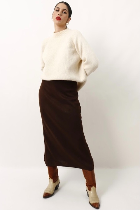tricot grosso canelado vintage amplo