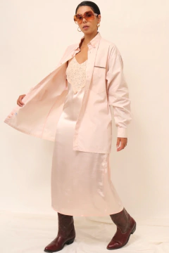 Camisa rosa via veneto manga longa - loja online
