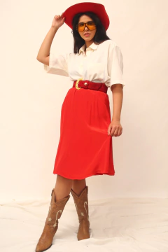 Imagem do Saia cintura mega alta vermelha gode