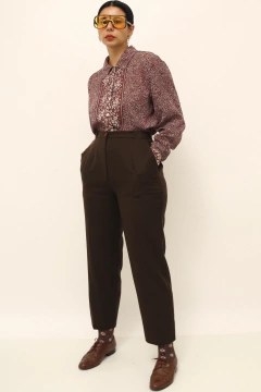 Calça marrom urso 100% lã - comprar online