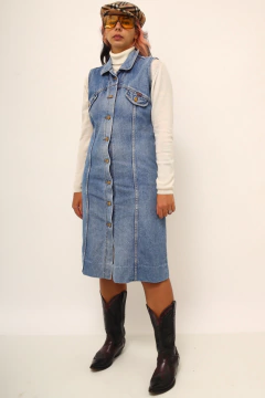 Vestido jeans azul classico - comprar online