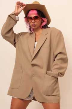 Blazer bege ombreira ruchelle vintage - comprar online