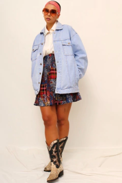 Jaqueta jeans classica azul vintage - comprar online