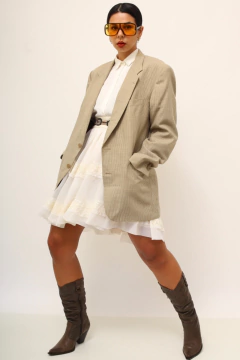 Blazer xadrez bege classico DIOR - loja online