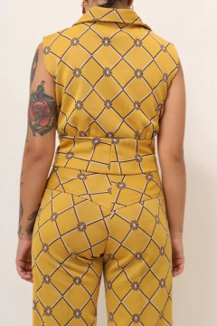 Conjunto western mostarda 70´s calça + cropped - comprar online