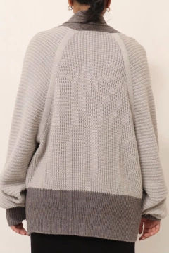 Cardigan cinza amplo 80´s vintage - Capichó Brechó