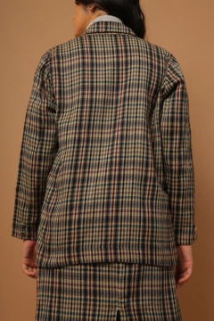cojunto xadrez saia + blazer vintage - loja online
