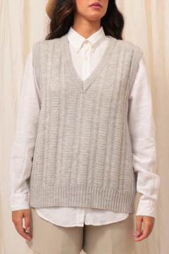 Colete cinza textura vintage - comprar online
