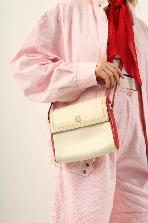 Bolsa GUCCI original vintage couro branca