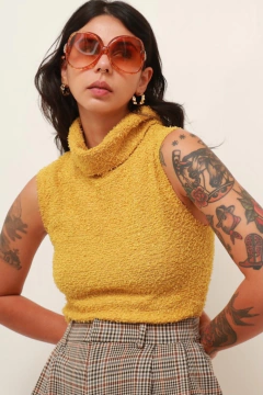 Gola alta verde limão vintage felpuda - comprar online
