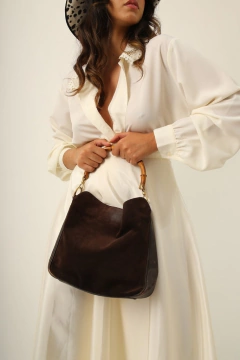 Bolsa GUCCI BAMBOO couro marrom - comprar online