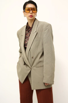 Blazer xadrez camelo Square na internet
