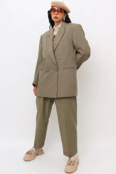 conjunto YSL verde oliva calça + blazer