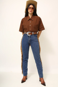 Cinto 100% couro western fivelão - comprar online