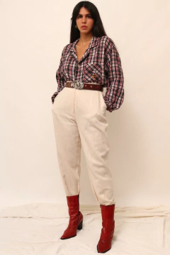 Calça linho clara vintage