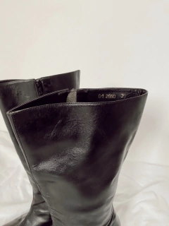 bota couro cano longo vintage 39