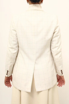 Blazer branco xadrez vintage - comprar online